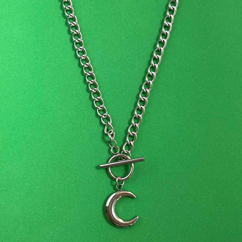 Moon Pendant Necklace for Men Women 1