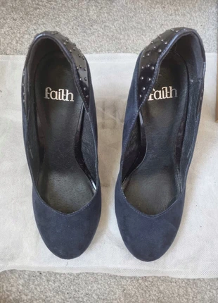 Faith Vintage navy blue suede court shoes UK Size 5 classic heeled, brand: Faith, condition: Very good, size: 5, £9.00, £10.15 includes Buyer Protection