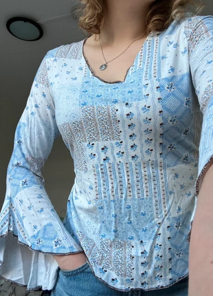 Paisley 70s flared mouwen, marca: Vintage Dressing, estado: Muito bom, tamanho: M / 38 / 10, €9.00, €10.15 inclui Proteção do Comprador