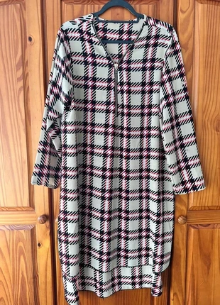 Dames tuniek jurk xl 42 oversize geruit dress kleed, merk: Local, staat: Heel goed, maat: XL / 42 / 14, € 5,00, € 5,95 inclusief Kopersbescherming