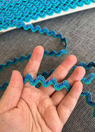 3m Multicolor-Blue Ric Rac Trim, condition: Very good, £4.00, £4.90 includes Buyer Protection Pro