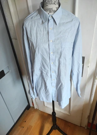 Chemise bleu clair à motifs blancs Jacques Tissot Taille 40 neuve, merk: Tissot, staat: Nieuw zonder prijskaartje, maat: 40 cm, € 3,60, € 4,48 inclusief Kopersbescherming