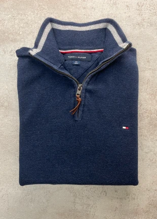 Pull Tommy Hilfiger Half zip 1/4 zip col camionneur | Bleu marine logo brodé | Taille S, brand: Tommy Hilfiger, condition: Very good, size: S, €35.00, €37.45 includes Buyer Protection Pro