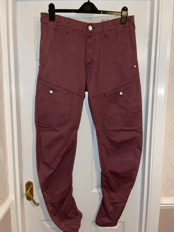 VINTAGE Womens Tracksuit Trousers Joggers W34 Large Burgundy