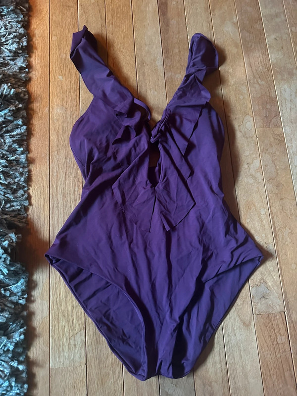 Purple Ruffled One Piece 1