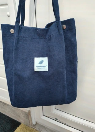 Navy corduroy shoulder bag, condition: New without tags, £5.00, £5.95 includes Buyer Protection