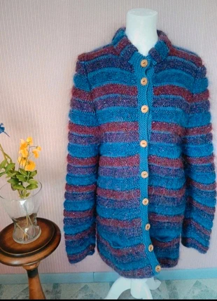 Vintage anglais gilet en Mohair et laine tricoté à la main, brand: Brinion Henton, condition: Very good, size: M / 38 / 10, €45.00, €47.95 includes Buyer Protection Pro