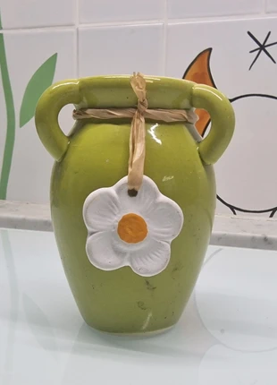 Vasetto con fiore pendente in ceramica smaltata shabby Maison du monde portafiori portapenne, marke: Maisons du Monde, zustand: Sehr gut, 12,00 €, 13,30 € inklusive Vinted-Käuferschutz