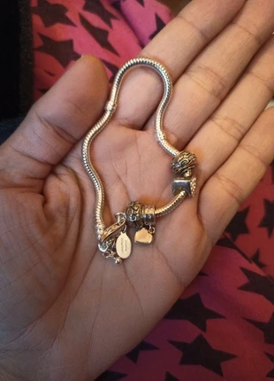 Sterling silver charm bracelet with 4 charms, brand: Charm Company, condition: New without tags, £45.00, £47.95 includes Buyer Protection