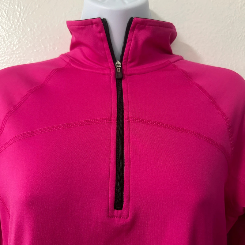 Pink Quarter Zip Athletic Top Tek Gear sz S 3