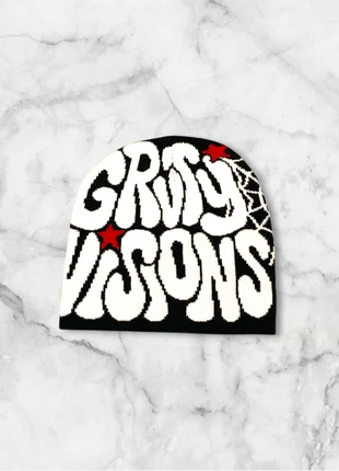 Bonnet Y2K grvty visions pour l’hiver | Noir, marke: Aesthetic, zustand: Neu, größe: Einheitsgröße, 7,00 €, 8,05 € inklusive Vinted-Käuferschutz