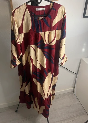 Robe longue fluide SOFIA Mode – Taille L – Motif feuillage bordeaux & beige, marca: SOFIA, estado: Nuevo sin etiquetas, tamaño: L / 40 / 12, 5,00 €, 5,95 € Protección al comprador incluida