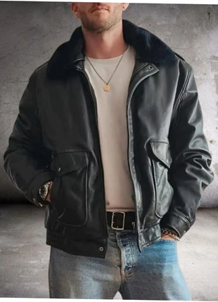 Blouson de Vol Bomber – Cuir Épais Vintage, marque: Vintage Dressing, état: Très bon état, taille: XL, 119,00 €, 125,65 € Protection acheteurs incluse