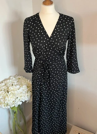 Robe longue mango noire à pois xs, marke: Mango, zustand: Sehr gut, größe: XS / 34 / 6, 15,00 €, 16,45 € inklusive Vinted-Käuferschutz