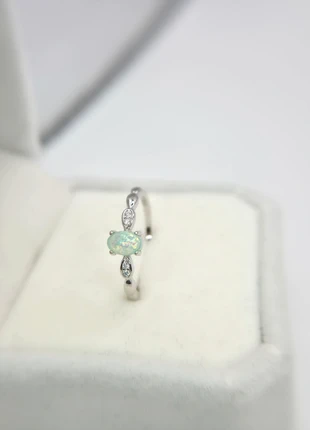 Exquisite S925 Sterling Silver Synthetic Opal Ring Size 9 19mm R 1/2 EUR 60, condition: New without tags, size: 19 mm / R½, £12.99, £14.34 includes Buyer Protection