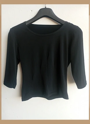 Top crop nero aderente donna, basic chic, taglia S 🇮🇹, marque: CHIC, état: Très bon état, taille: S / 36 / 8, 3,00 €, 3,85 € Protection acheteurs incluse