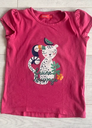 Tee shirt rose leopard, marque: Tissaia, état: Très bon état, taille: 6 ans / 116 cm, 2,00 €, 2,80 € Protection acheteurs incluse