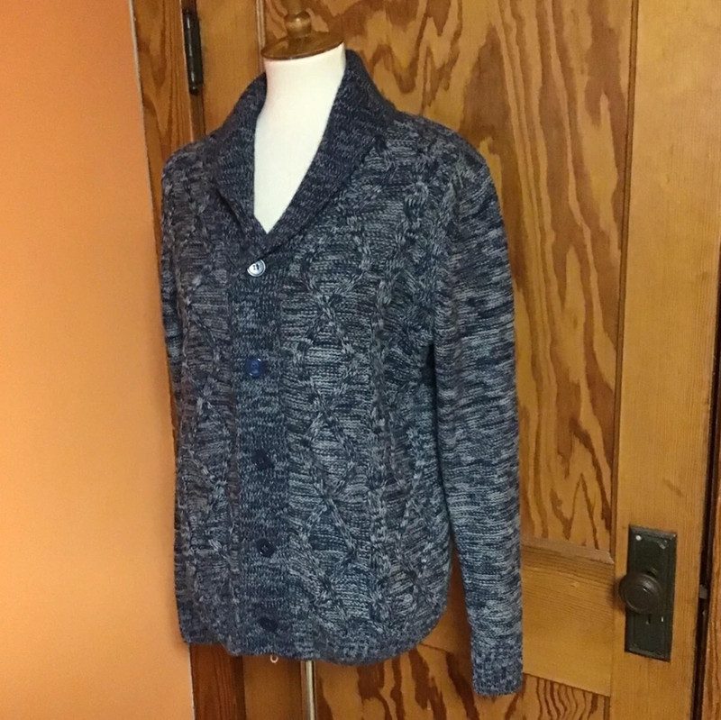 Carbon blue grandpa vibes cardigan 5