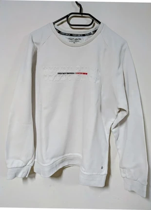 Sweat Teddy Smith blanc XL – logo brodé, style casual streetwear, brand: Teddy Smith, condition: Very good, size: XL, €17.99, €19.59 includes Buyer Protection