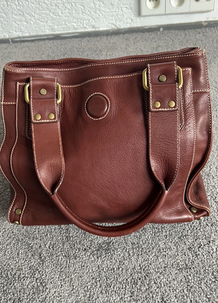 Luis Esteve Large Brown Leather Shoulder Bag 