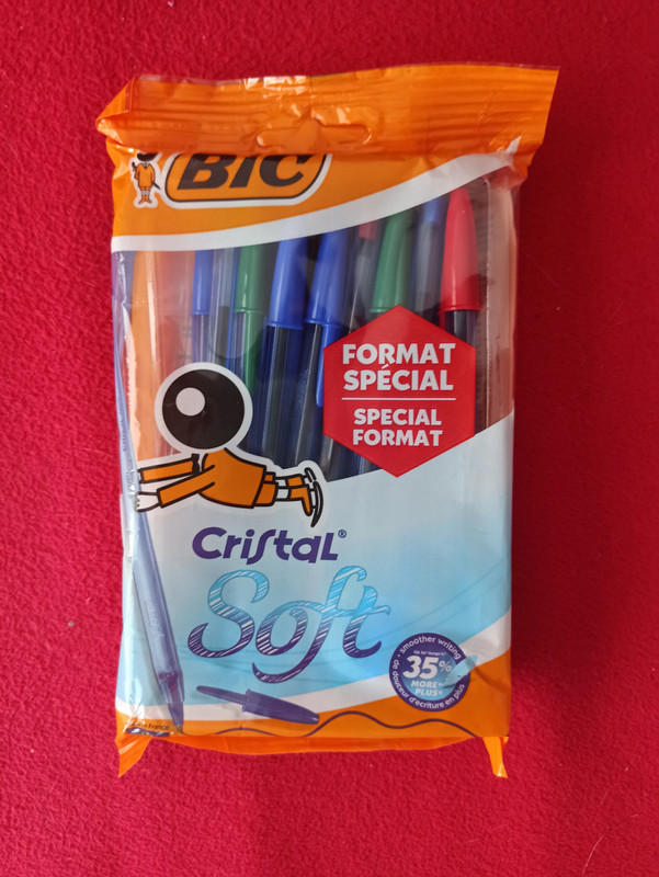 Lot de stylos BIC - Cristal Soft - Format Special - 35%, pointe 1,2 mm