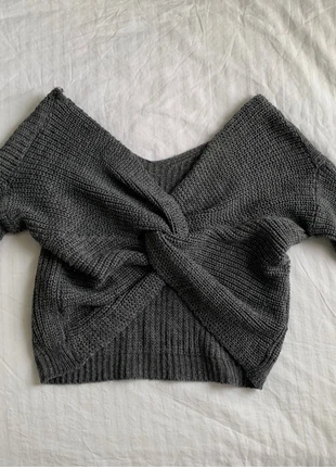 Pull gris noué, estado: Muy bueno, tamaño: S / 36 / 8, 7,00 €, 8,05 € Protección al comprador incluida