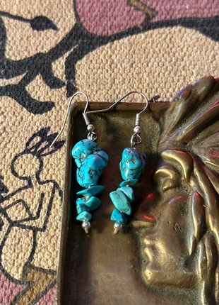 Boucle d’oreille pépite turquoise vintage south west rrl navajo western Native American, brand: Navajo, condition: Very good, €59.00, €62.65 includes Buyer Protection Pro