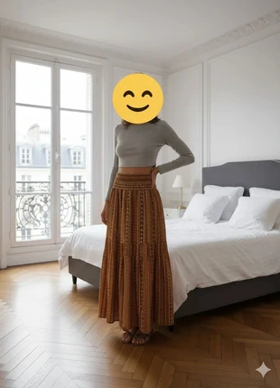 Jupe longue bohème marron/rouille - Taille S, brand: Janice, condition: Very good, size: S / 36 / 8, €29.90, €32.10 includes Buyer Protection Pro