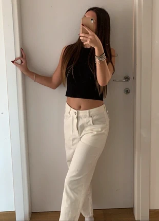 Jeans bianchi panna a vita bassa , marque: Unique Vintage, état: Bon état, taille: M / 38 / 10, 6,00 €, 7,00 € Protection acheteurs incluse