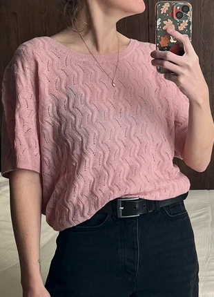 Pull léger ajouré vintage rose, brand: Vintage, condition: Very good, size: 7XL / 54 / 26, €15.00, €16.45 includes Buyer Protection Pro