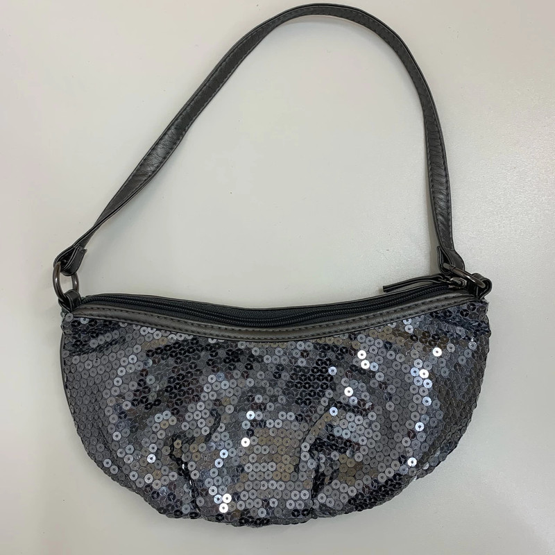 Women's Y2K Sparkly Silver Hobo Bag