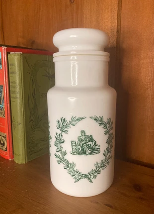 Pot apothicaire vintage, marque: verre opale, état: Très bon état, 3,00 €, 3,85 € Protection acheteurs incluse