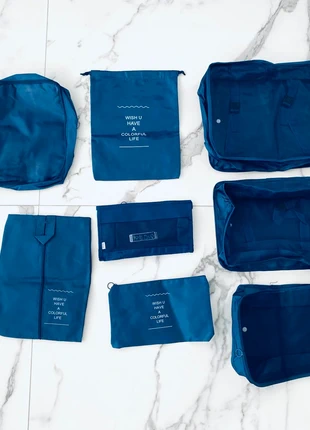 Set de 8 organisateurs de voyage imperméables / sacs de rangement / pochettes de valise, brand: Amazon, condition: New with tags, €16.00, €17.50 includes Buyer Protection