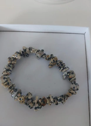Bracelet jaspe dalmatian, marque: Fabrication Artisanale, état: Très bon état, 10,00 €, 11,20 € Protection acheteurs incluse