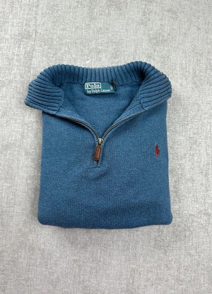 Pull Ralph Lauren 1/4 zip bleu taille M, marca: Ralph Lauren, estado: Muito bom, tamanho: M, €60.00, €63.70 inclui Proteção do Comprador Pro