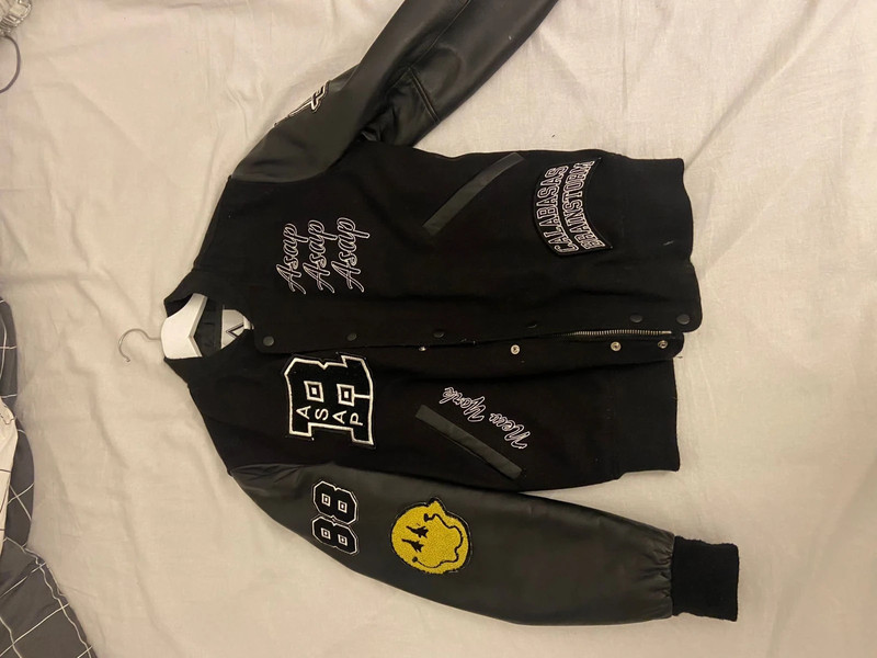 ASAP Rocky Stussy Jacket  CDG Letterman Jacket - HJacket