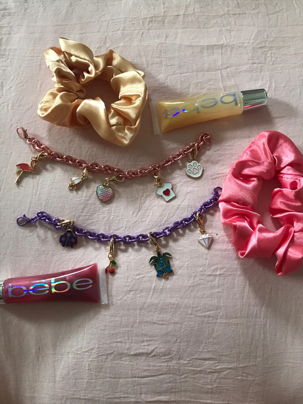 Pink and purple BFF bracelets 1