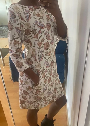 Robe blanche manches 3/4 fleurie , brand: Esmara, condition: Very good, size: XS / 34 / 6, €12.50, €13.83 includes Buyer Protection Pro