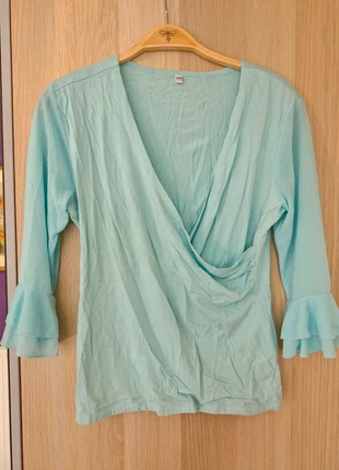 Tshirt cache coeur bleu clair a volant, brand: Vintage Dressing, condition: Very good, size: XL / 42 / 14, €5.00, €5.95 includes Buyer Protection