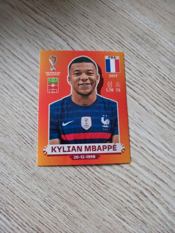 Stickers Panini Kylian Mbappé Fifa World Cup Qatar 2022 Version Belge