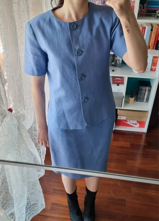 Tailleur vintage 100% lino giacca e gonna - Marella, marque: Vintage Dressing, état: Très bon état, taille: L / 40 / 12, 40,00 €, 42,70 € Protection acheteurs incluse