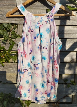 Blouse fleurie légère été nouée nuque, brand: Jacqueline Riu, condition: Very good, size: L / 40 / 12, €5.00, €5.95 includes Buyer Protection