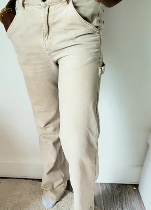 Pantalon jean fille beige droit Mango taille XXS/32/4, brand: Mango, condition: Good, size: XXS / 32 / 4, €7.00, €8.05 includes Buyer Protection