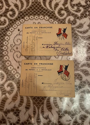 Lot de 2 anciennes cartes de correspondance 14-18, état: Très bon état, taille: Taille unique, 8,00 €, 9,10 € Protection acheteurs incluse