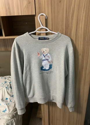 Felpa grigia Polo Ralph Lauren con Polo Bear, marke: Ralph Lauren, zustand: Sehr gut, größe: S, 21,00 €, 22,75 € inklusive Vinted-Käuferschutz