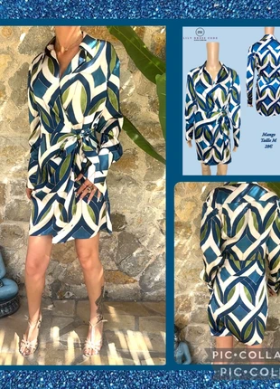 💙 Robe chemise imprimée – Mango – Taille M NEW 💙, brand: Mango, condizioni: Ottime, taglia: M / IT 42 / EU 38, €28.00, €30.10 include la Protezione acquisti Pro