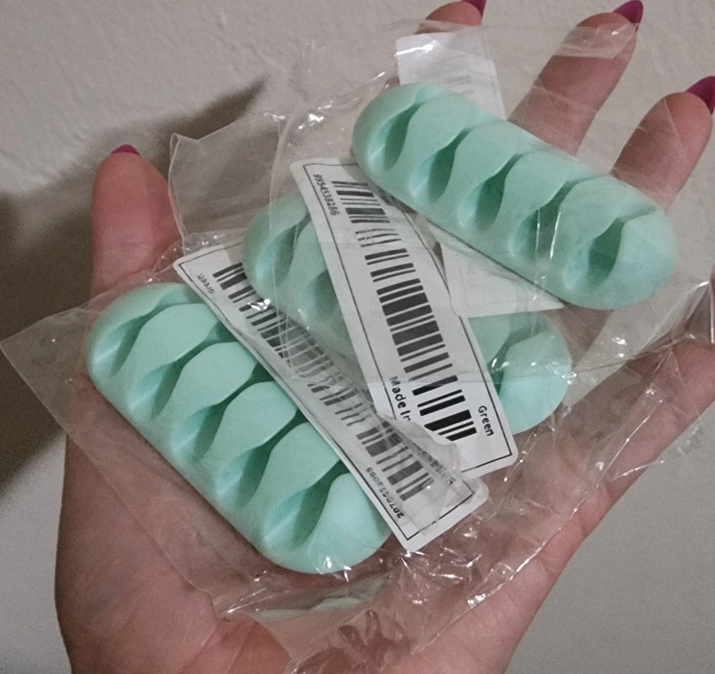 Cable organizer 3 pack - mint green