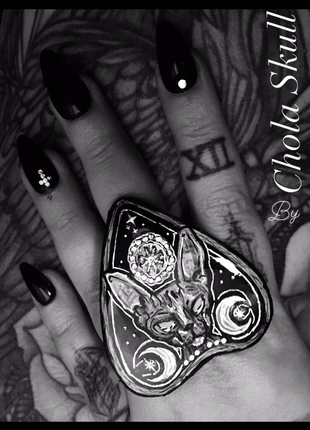 Bague ouija sphynx, marque: Unique, état: Neuf sans étiquette, taille: 16,9 mm, 10,00 €, 11,20 € Protection acheteurs incluse