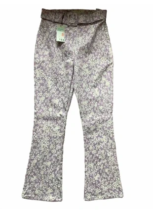 Primark Boot Leg Trousers Lilac/White Floral High Waist Stretchy Size 8 New, brand: Primark, condition: New with tags, size: S / UK 8-10, £3.00, £3.85 includes Buyer Protection Pro