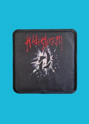 Patch Halestorm - Logo blanc + nom de groupe rouge - Imprimé - Carré de 7,5 x 7,5 centimètres, condition: Very good, €5.00, €5.95 includes Buyer Protection Pro